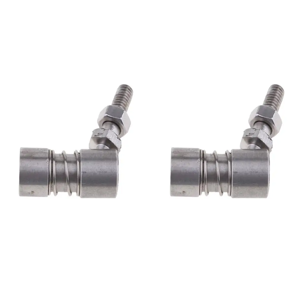 2 x 1/4in Stainless Steel Grade 30 Cable Throttle Ball Joint Tie Rod End Connector Boat Repair Part Accessories