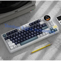 For Feker K75 3 Mode Mechanical With Knob Screen Gaming Bluetooth Wireless Keyboard RGB 83keys Pbt Keycaps Gamer Keyboard