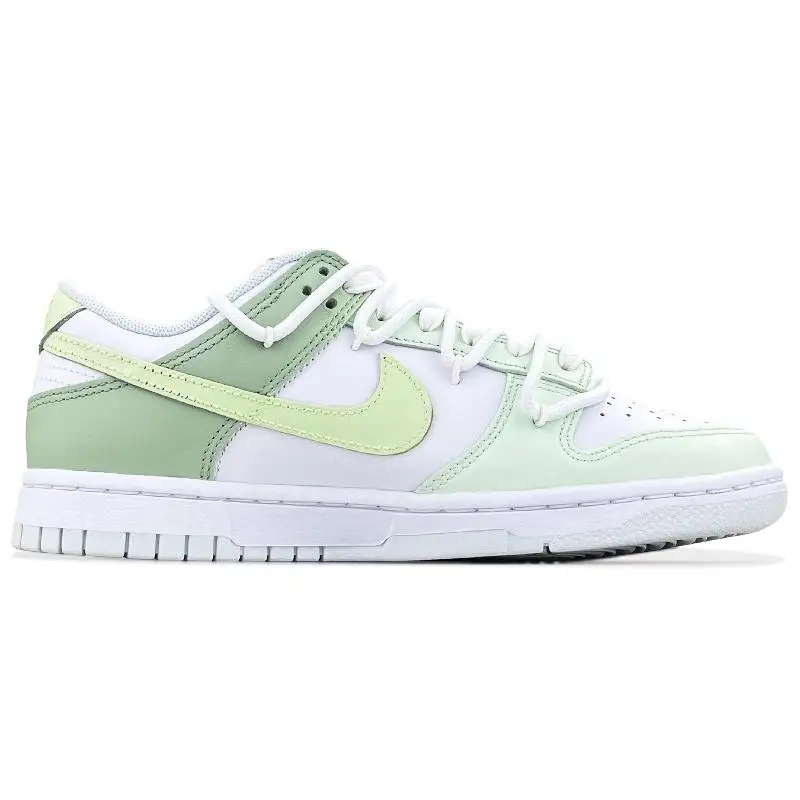 【Customize】Nike Dunk Skateboarding Shoes Unisex Low-top Green/yellow/white Sneakers shoes HF0730-160