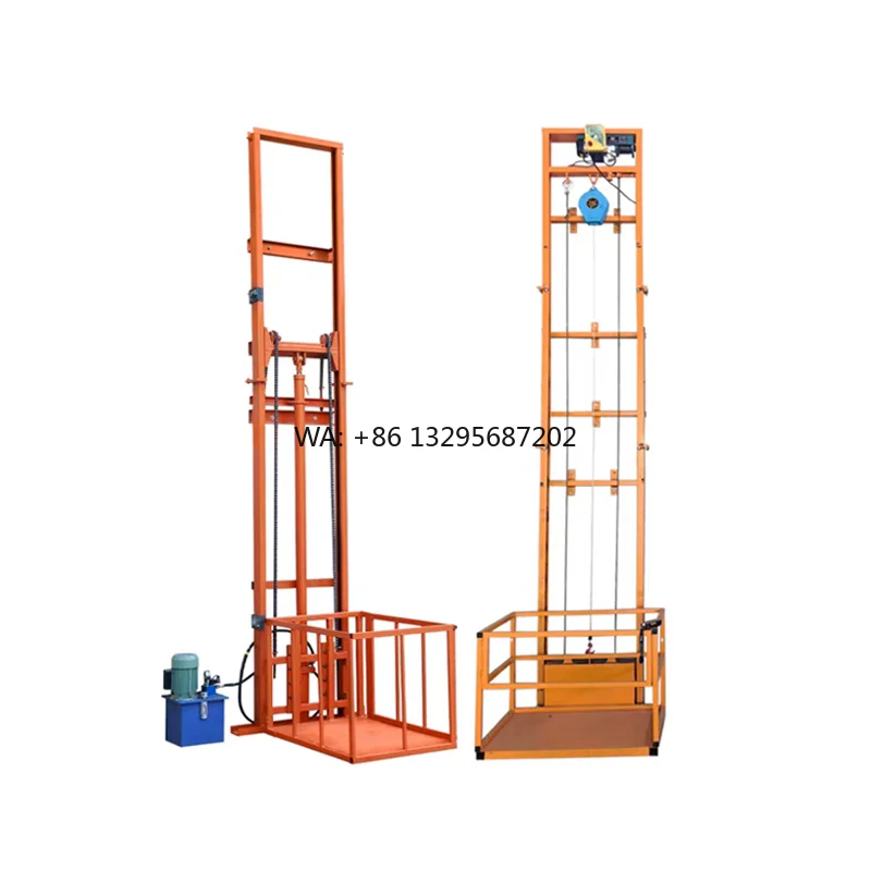 

Small Hydraulic Wall Mounted Electric Cargo Lift Electric Elevator Hoist Warehouse Outdoor