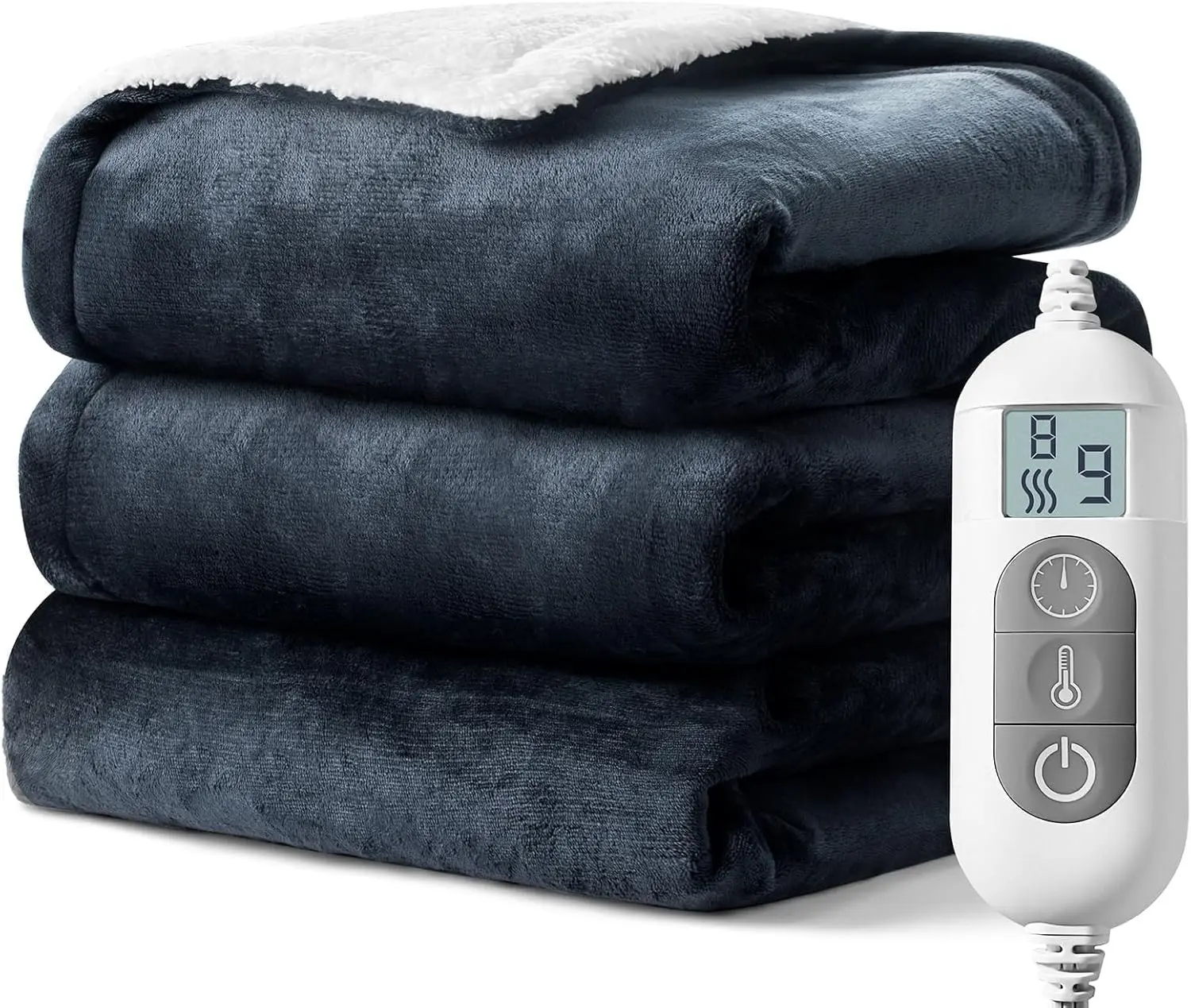 

Heated Throw Blanket, 8 Heat Settings & 9H Auto Off, Warm Home Sleep Blanket for Couch & Bed