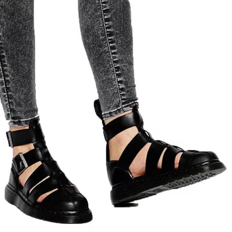 

Men's Breathable Baotou Roman Leather Sandals Casual Shoes High Top Men's Shoes Cool Boots Summer Fashion Personalized