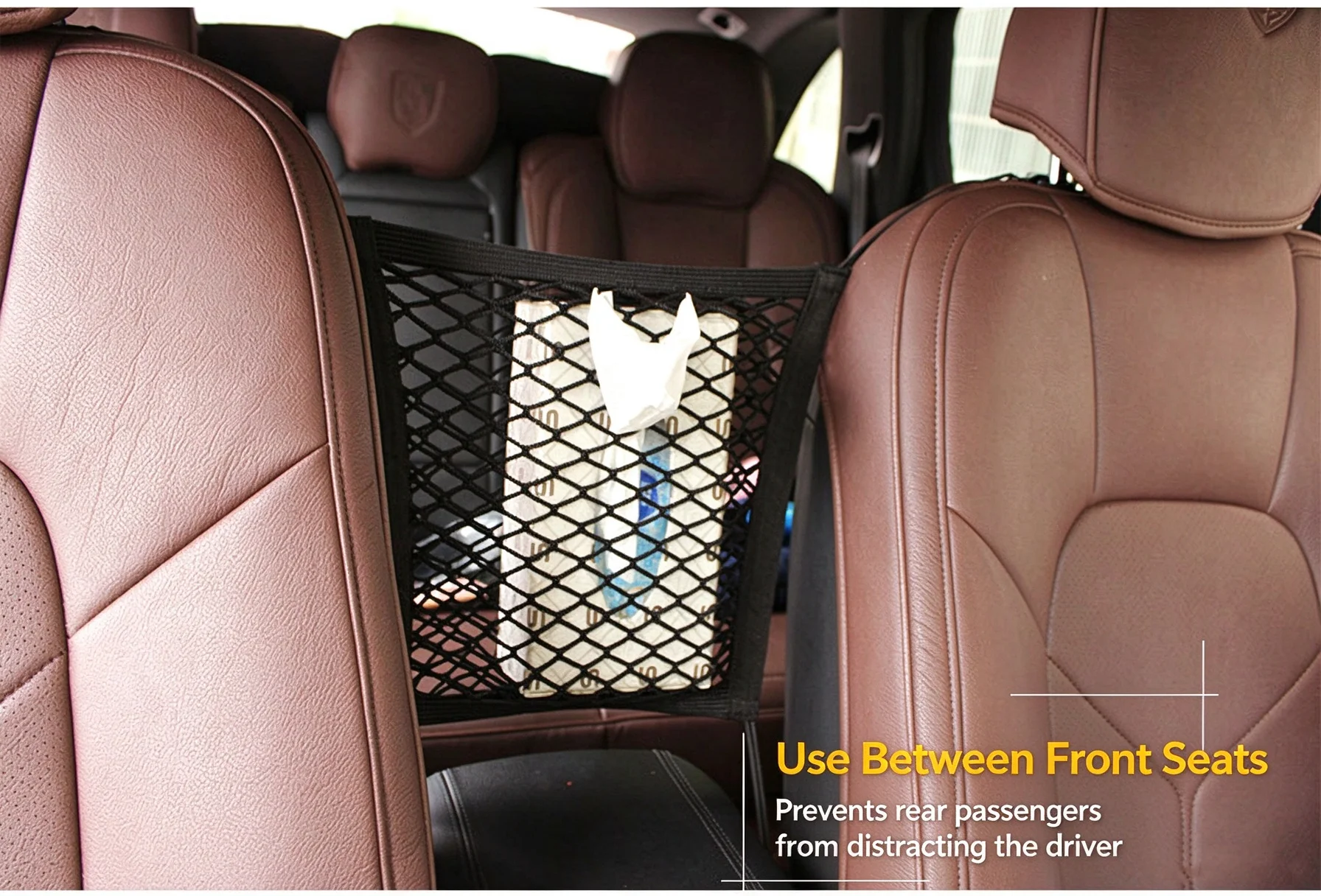 For Suzuki Jimny Sierra JB64W JB74W 2018~2024 Car Mesh Organizer Storage Elastic Net Bag Seat Back Hanging Luggage Accessories