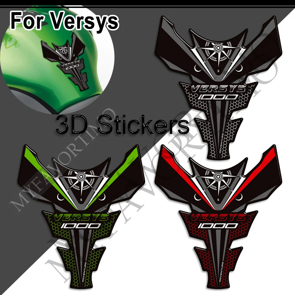 3D Motorcycle Sticker Decal Oil Fuel Tank Pad Protector Case For Kawasaki VERSYS 1000 SE LT Trunk Luggage Cases Side Protector