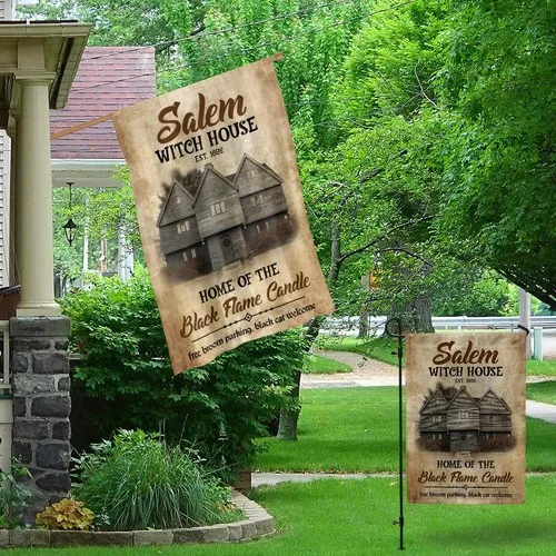 Salem Witches House Est 1692 Home Of The Black Flame Candle Graden Flag IIX WZZ yyi