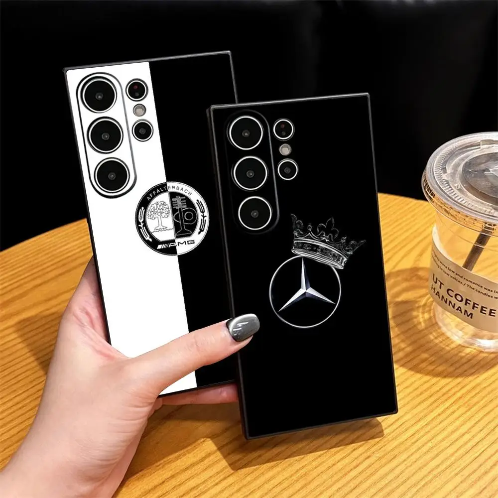 Cool luxury M-mer-ins-ces design Phone Case For Samsung Galaxy S26 S25 S24 S23 S22 S21 Plus Ultra Fold A Soft Black