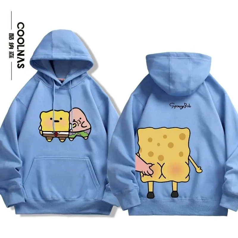 Cute Kawaii Spongebob Squarepants Patrick Star Cartoon Hooded Sweatshirt for Couples Autumn Thin Hoodie Top Clothing