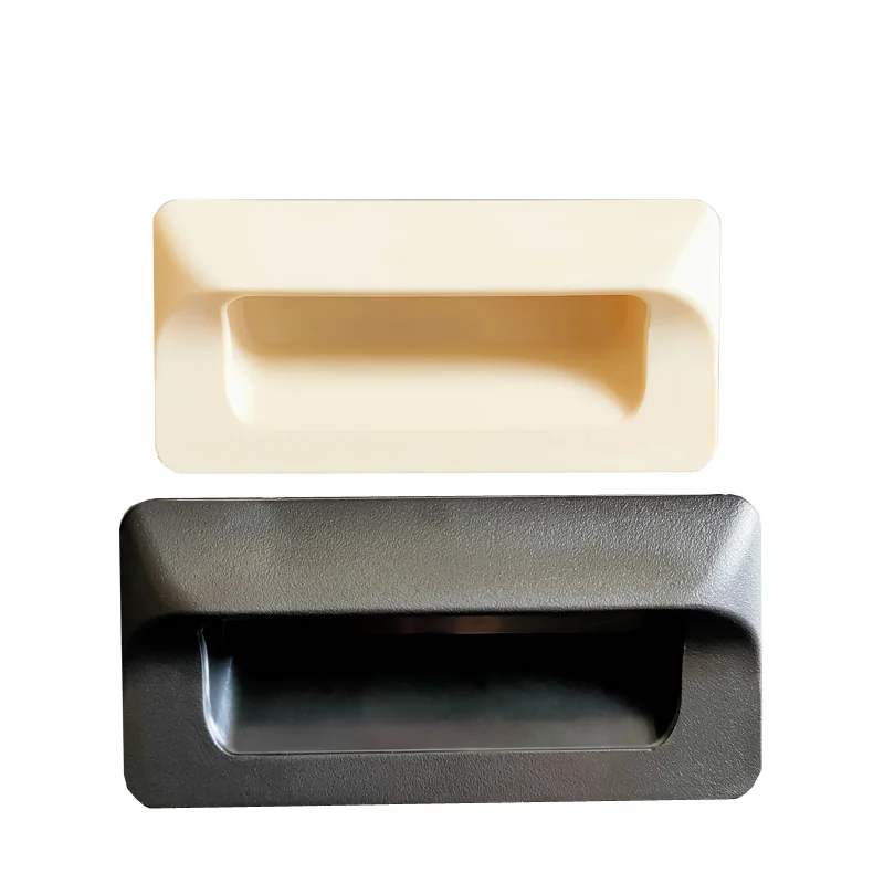 مقبض باب خزانة من البلاستيك الهندسي ABS مكون من ثلاث قطع مع مقبض باب صندوق كمبيوتر مخفي #1