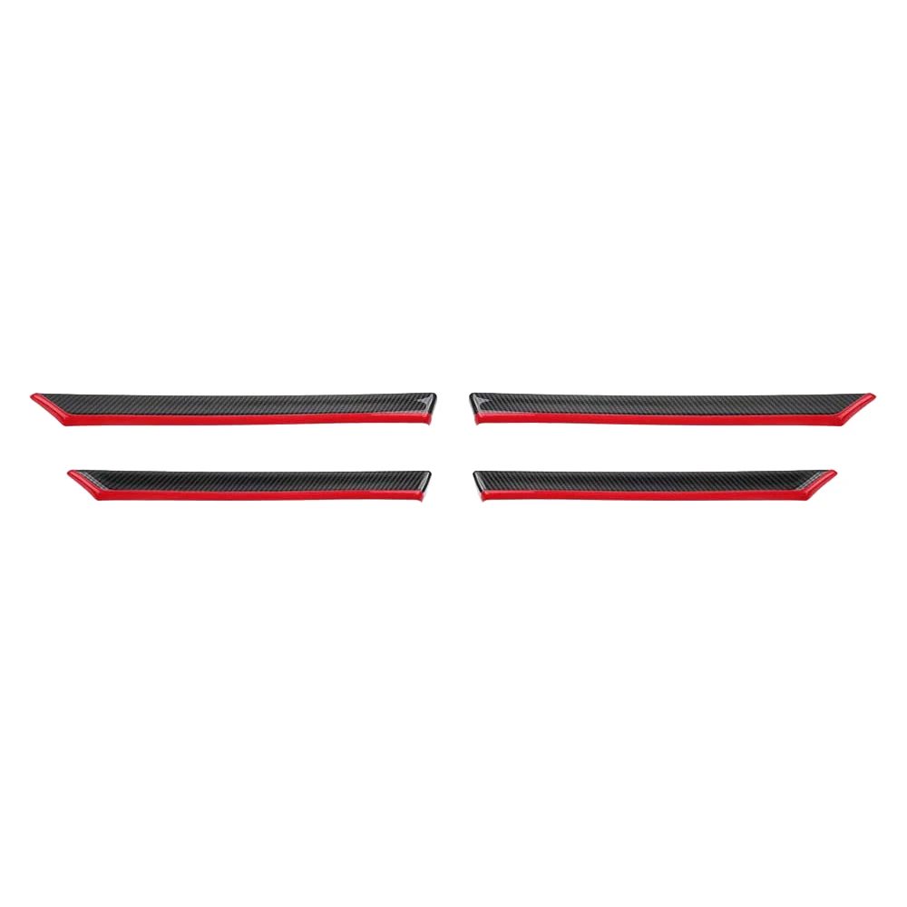 

For Honda Civic LX EX Sport 2016-2020 Carbon Fiber Inner Door Panels Strip Decoration Cover Trim (with Red