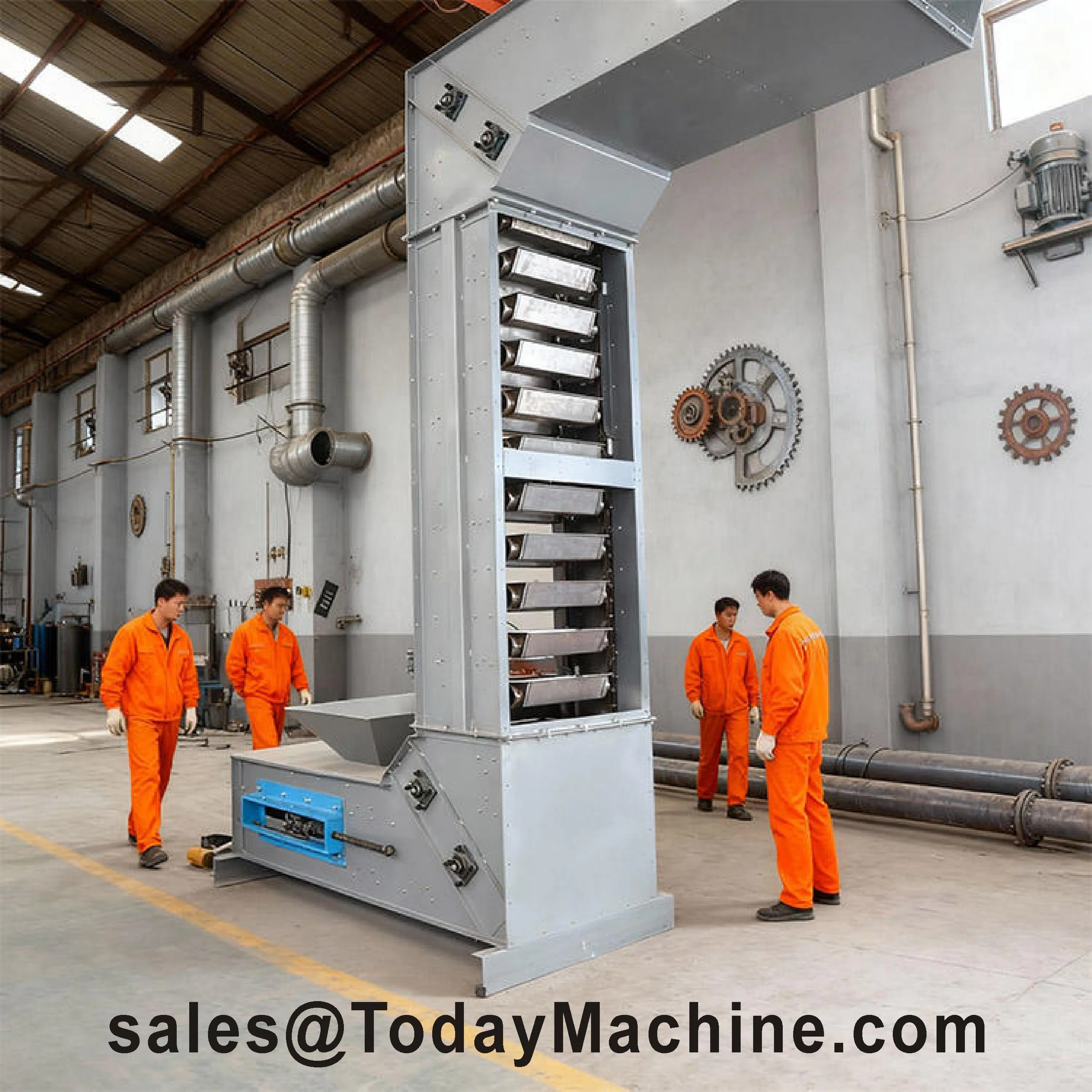 Z Angle Type Powder Snack Fruit Grain Tomato Coffee Rice Feeder Loading Lift Food Grade Bucket Elevator Conveyor with Hopper