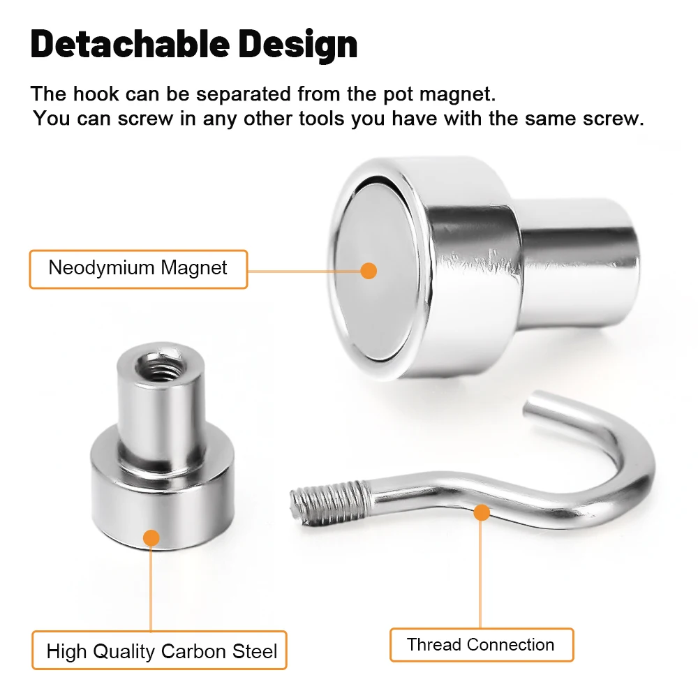 10/30/50PCS Strong Magnetic Hook Heavy Duty Magnet Hanger Hook For Keys Coat Storage Multi-Purpose Fridge Sticker - view 6
