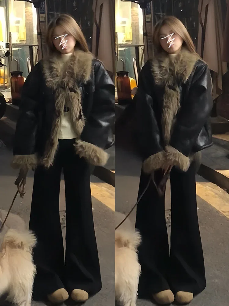 

Джинсы Bla Fce Lined Thiened Bell Bot женские, с высокой талией, повседневные, из смесового хлопка, свободного кроя, прямые штанины