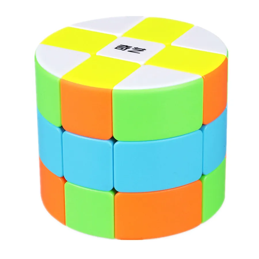QiYi Cylinder Magic Cube 3x3 Children's Puzzle Fun Cubo Magico Speed Twist Smooth Alien Cube Birthday Christmas Gifts Wholesale