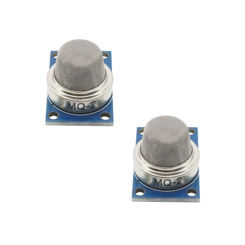 2 Pack MQ-2 Gas Sensor Detector Module for Smoke LPG Butane Hydrogen - Bulk Quantity Sensing Module for Home Safety