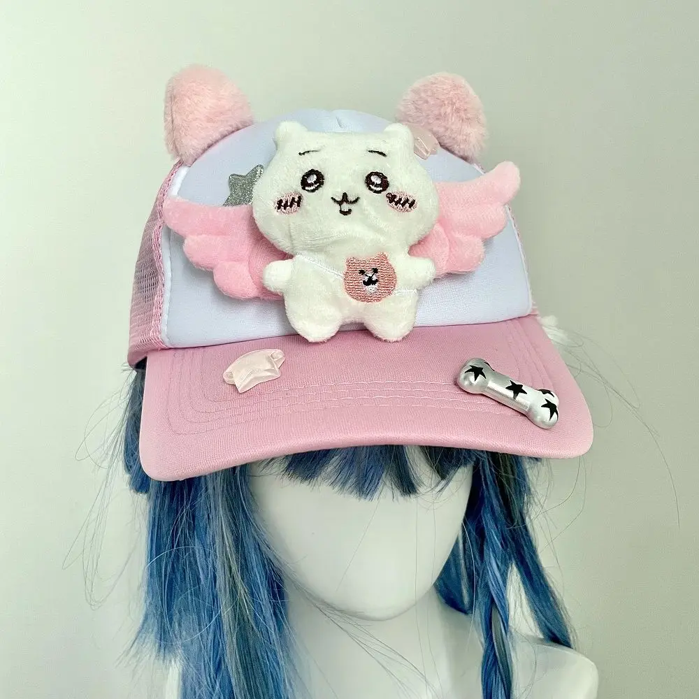 Nowy Kawaii MINISO Anime Kawaii Chiikawa czapka z daszkiem Cute Cartoon urocza lalka Casual kapelusz przeciwsłoneczny prezenty dla dziewczynek