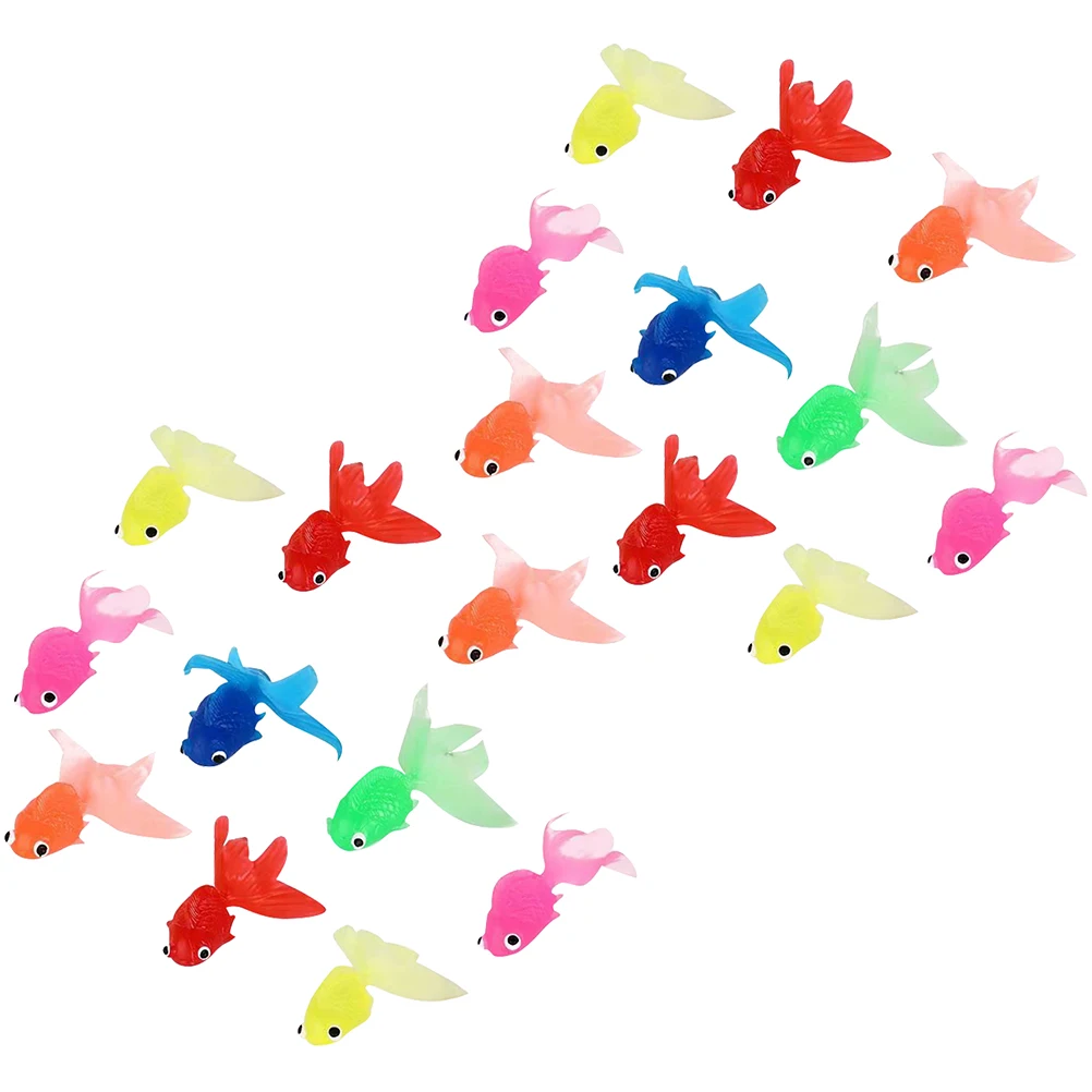 

20pcs Artificial Goldfish Decor 6 5cm Soft Rubber Simulation Tropical Fish for Aquarium Tank Plastic Pet Supplies Ornament