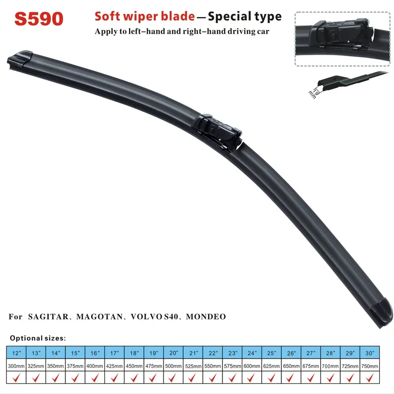 For Volvo S80 2006 2007 2008 2009 2010 2011 2012 2013 2014 Front Wiper Blades 26