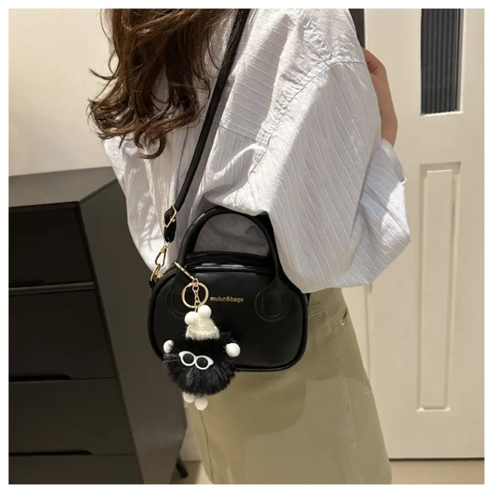 Fashion PU Leather Women Shoulder Bag Square Zipper Crossbody Bag Large Capacity Solid Color Travel Handbag