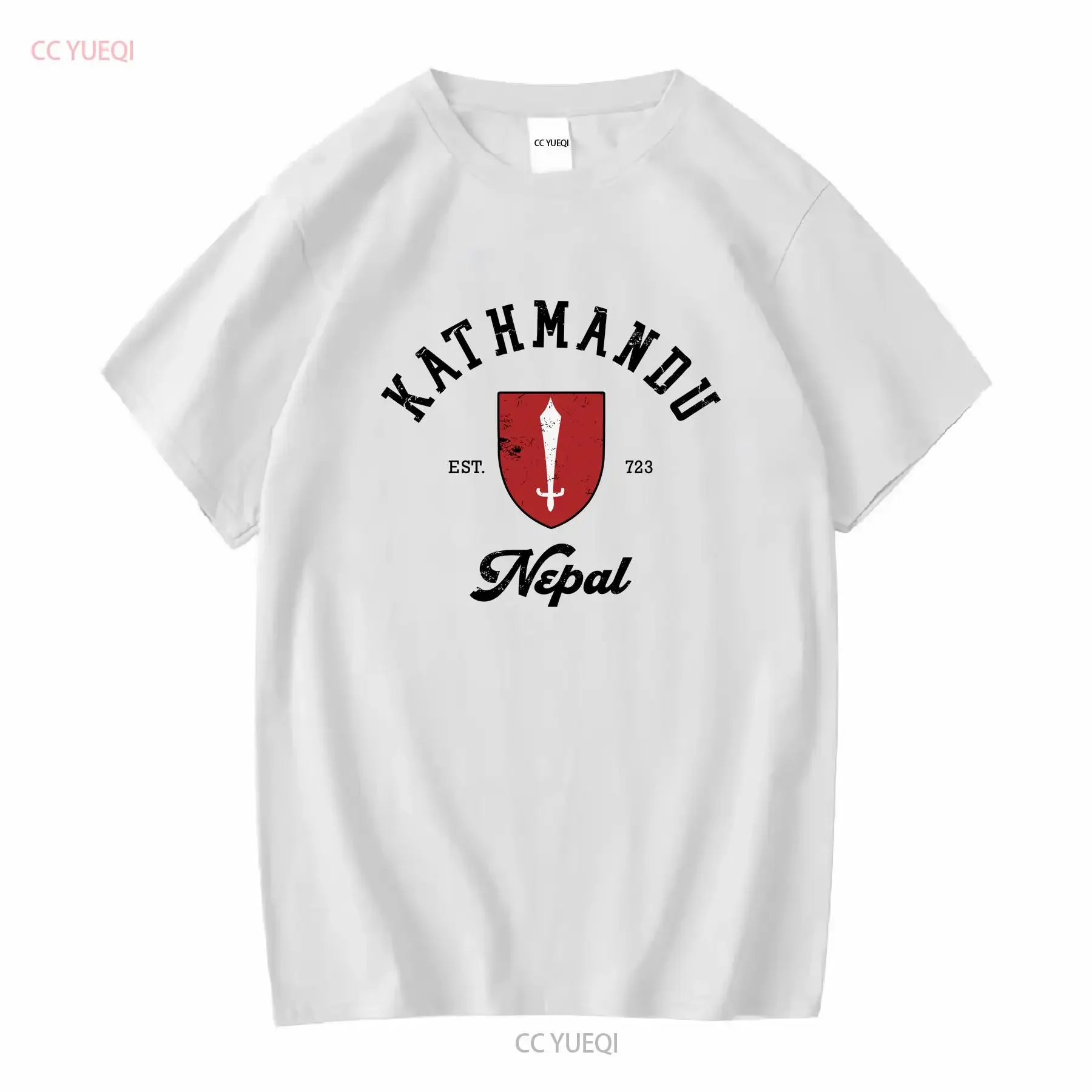 كاتماندو تي شيرت نيبال عطلة نيبالية تذكارية للسفر بأكمام طويلة أو قصيرة عتيقة ملابس الشارع الشهير أنيقة وناعمة قليلاً