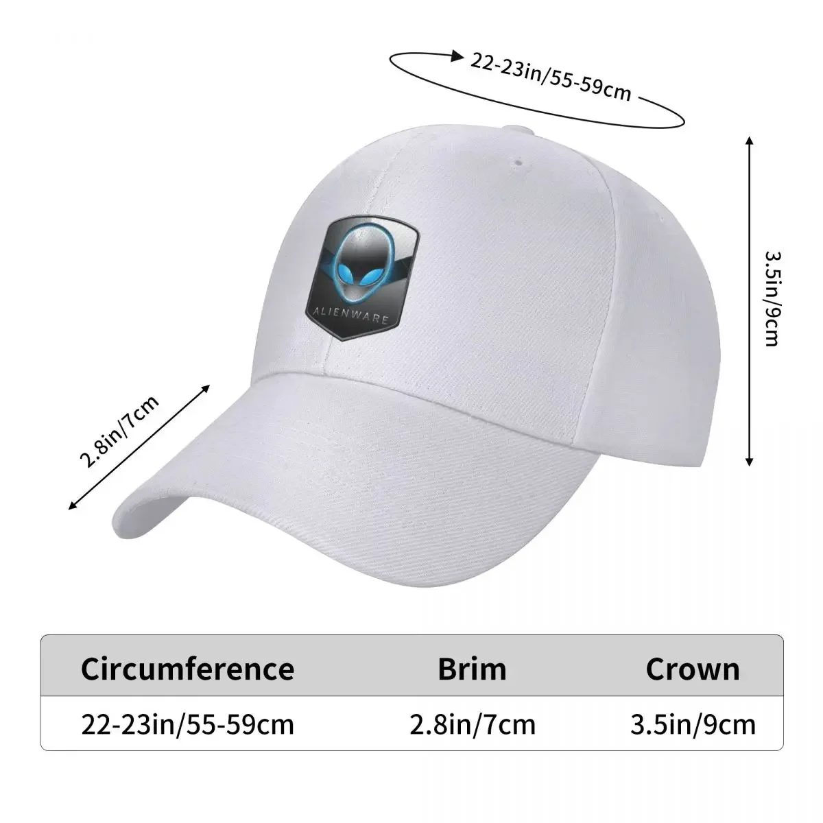 Alienware Baseball Cap For Men Cotton Hats Adjustable Hat Fashion Casual Cap Truck Driver Hat