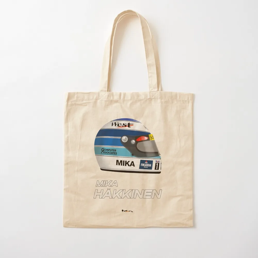 

Mika Hakkinen - F1 Helmet Tote Bag hand bag canvas tote handbag