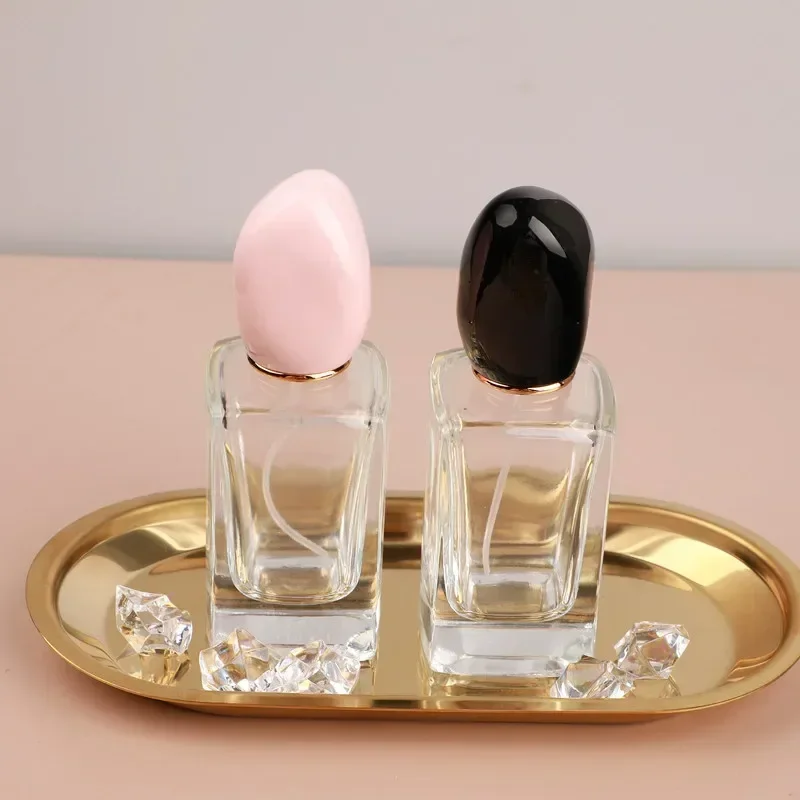 1Pcs Perfume Spray Bottle Empty Glass Round Cover High Grade Refillable Cosmetics Container Fine Mist Atomizer Dispenser Travel