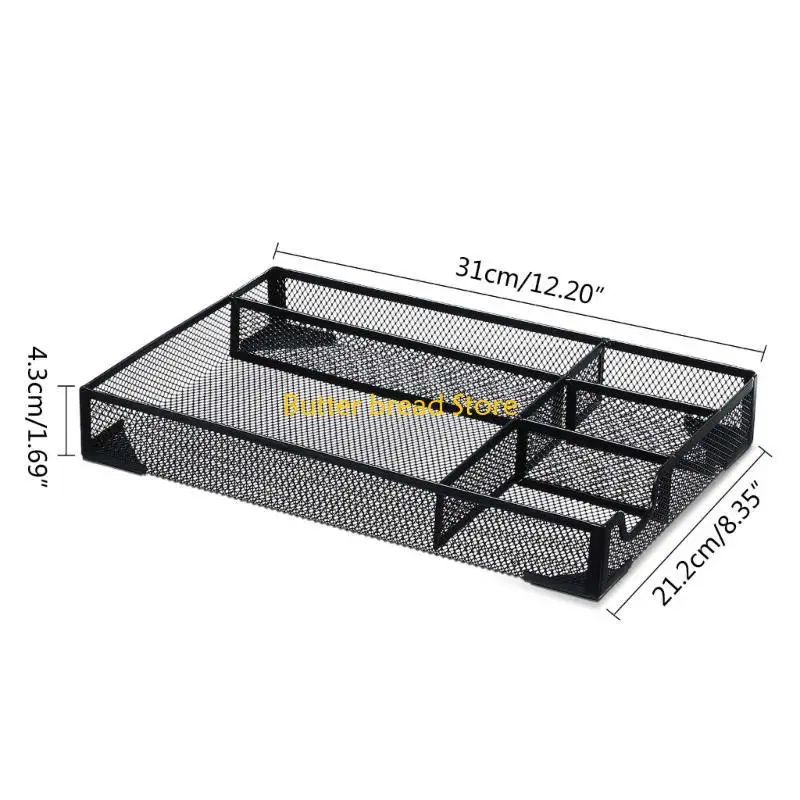 W89C Mesh Desk Desktop Metal Office Mesh Drawer Desktop