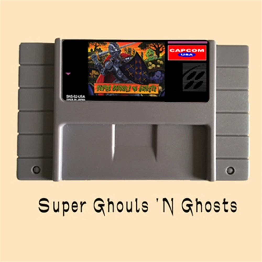 Super Ghouls 'N Ghosts 16 bit Big Gray Game Card For USA NTSC Game Player