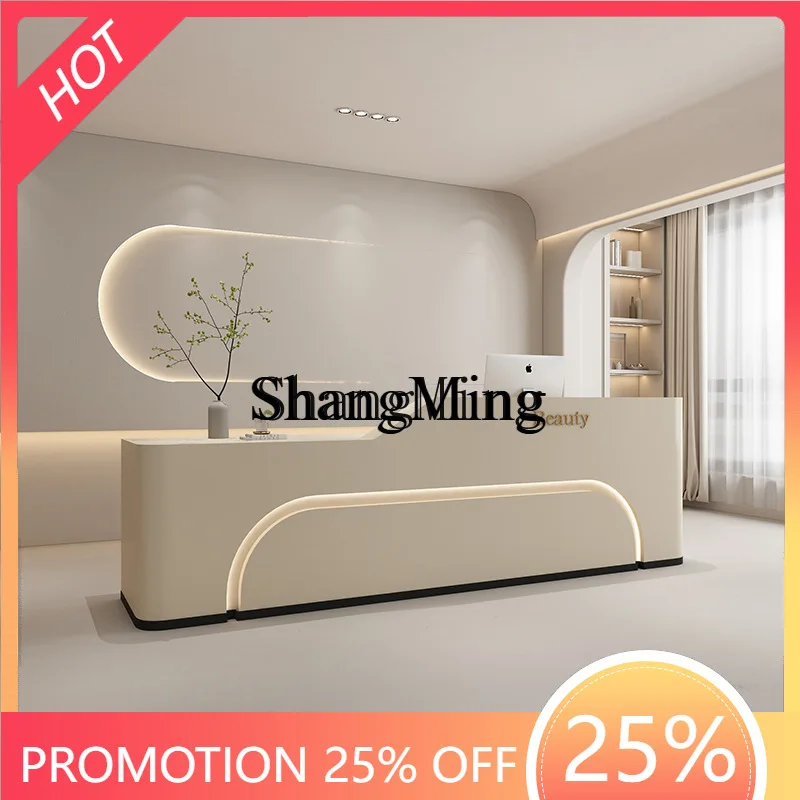 

FG good-looking Cashier Counter Modern Simple Shop Commercial Counter Table Clothing Store Beauty Salon Company Reception Desk