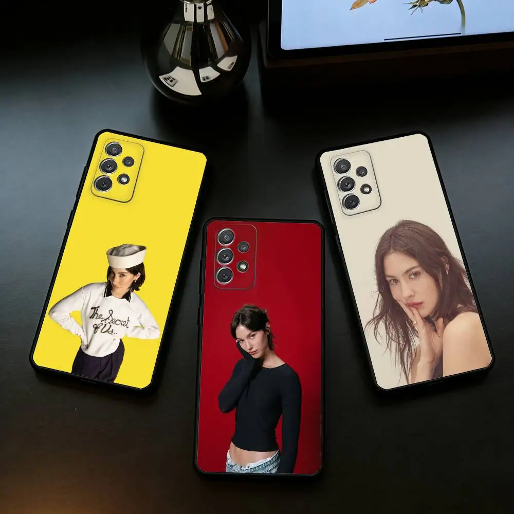 

Singer Gracie Abrams GA Phone Case For Samsung Galaxy A73,A72,A71,A70,A53,A52,A51,Soft Silicone Black Cover