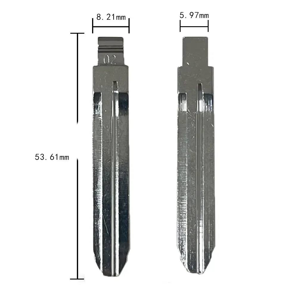 Hoja de llave KD TOY43 sin cortar, llave remota sin cortar, Xhorse, Corolla, Crown, Camry, Highlander, Corolla, Vios, 10, piezas, 02