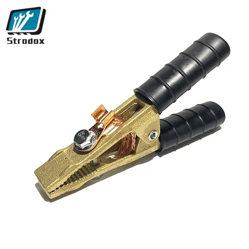 Brass Argon Arc Welding Ground Clip SY-260D With Copper Belt Household Iron Wire Clip Electric Pliers Black And Red Optional