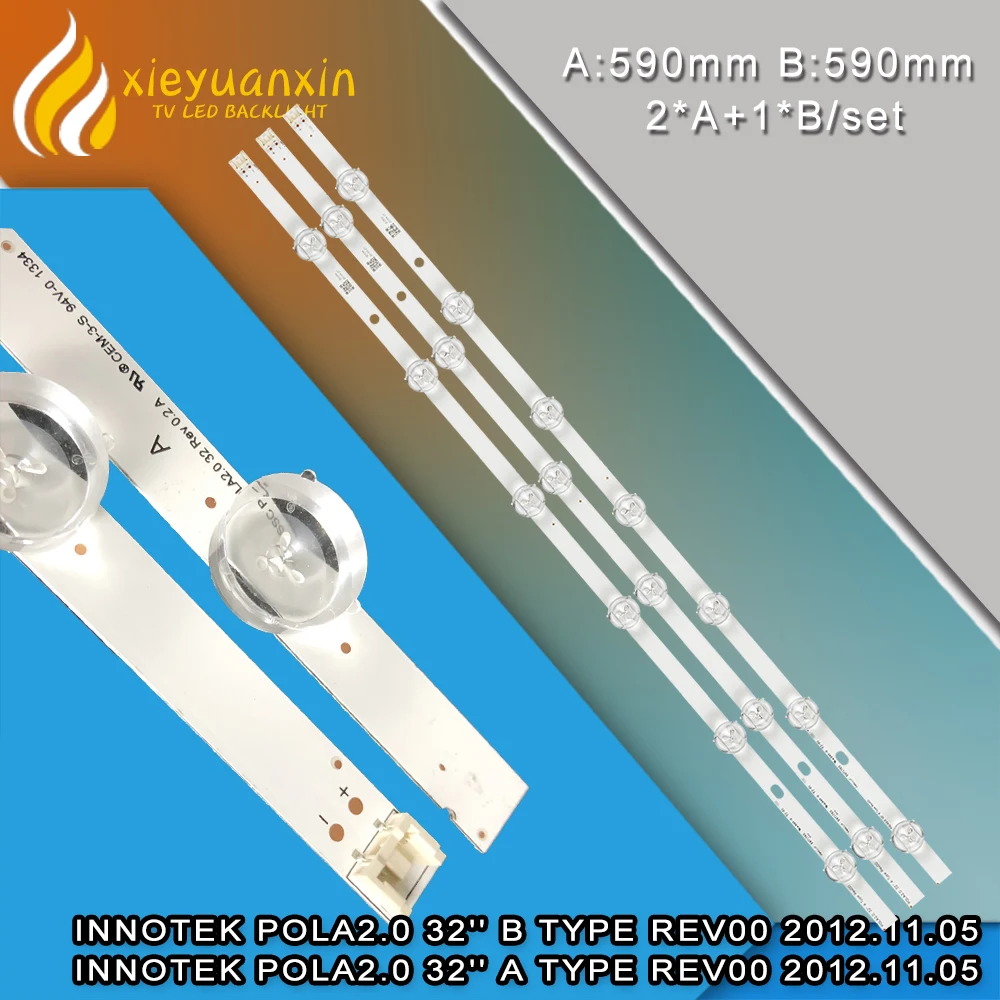 

3Pcs 32in 590mm LED Backlight Strip for LIG 32Pola 32LN5180 32LB536B 32LN541B 32LN5707 32LN530B BUSMLWM BUSFLWM 32LN540 32LN550F