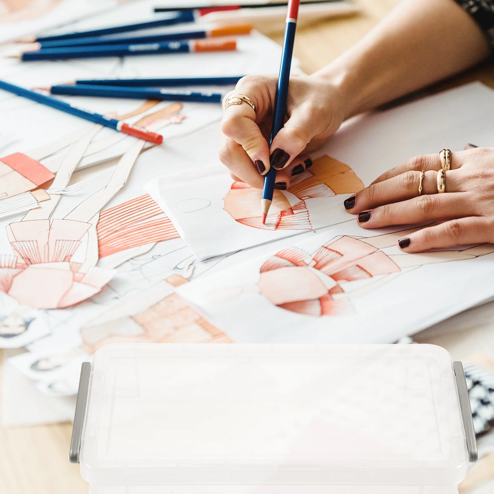 

4 Pcs Pencil Case Storage Box Teacher Supplies for Classroom Cases Containers Boxes Stationery