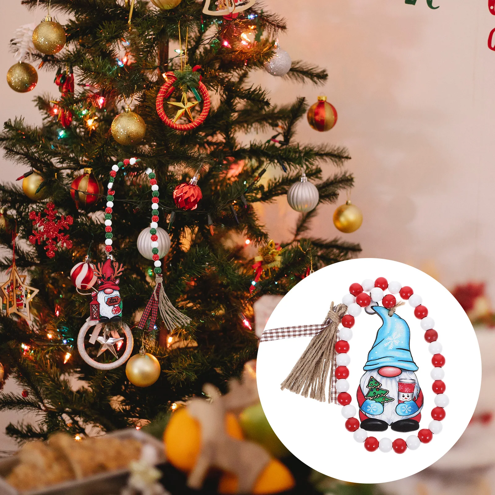 

Wooden Hanging Cars Decoration Bead Decorate Xmas Ornament Ornaments and Decorations Vehicle Pendant