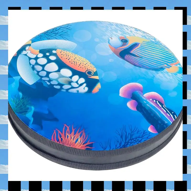 

10 Inch Wave Drum Orff Percussion Instrument Big Wave Sound Drum Music Color + Blue