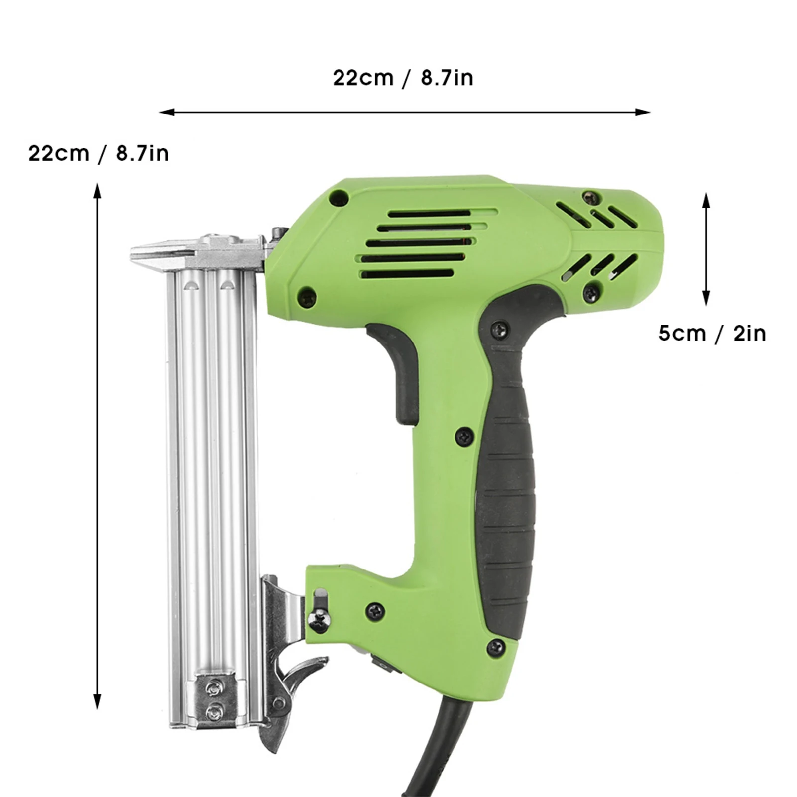 Электрический гвоздезабивной пистолет, эргономичный, с мягкой ручкой, многофункциональный проводной прямой гвоздезабивной станок для изготовления мебели, проводной электрический гвоздезабивной станок
