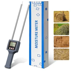 Hay Moisture Meter Tester - Portable Long Probe Type Digital Moisture Analyzer for Forage, Bale, and Agricultural Applications