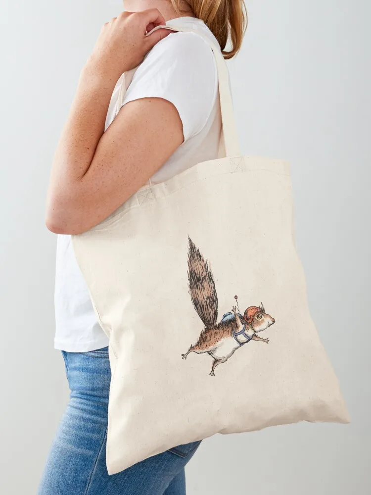 Skydiver Squirrel, Skydiving Adventure Design Tote Bag Fabric bag tote bag men Canvas Tote