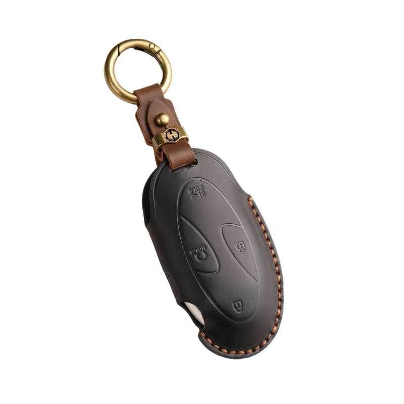 

Retro key case is suitable for modern car key case handmade high-end protective shell buckle cowhide