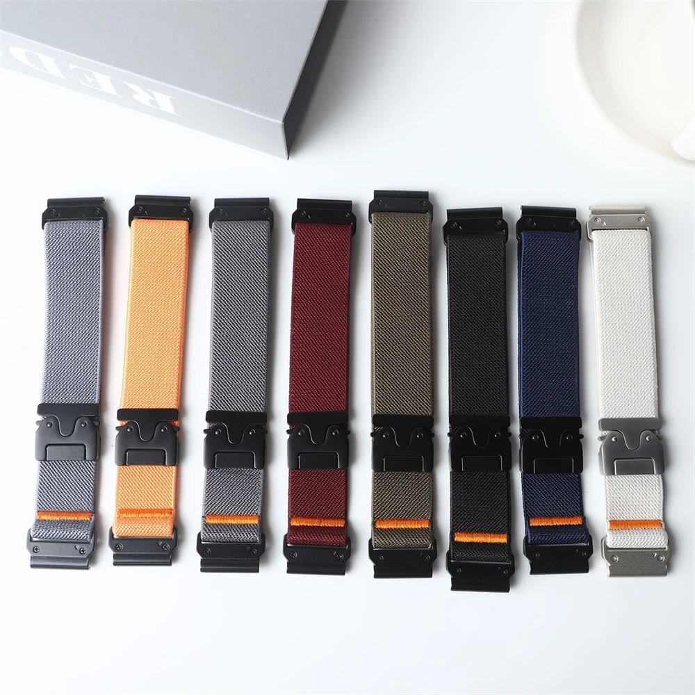22mm 26mm nylon Strap For Garmin fenix 5 5X 6 6X 7 7X 8 Band sports Quick-release rugged watchband