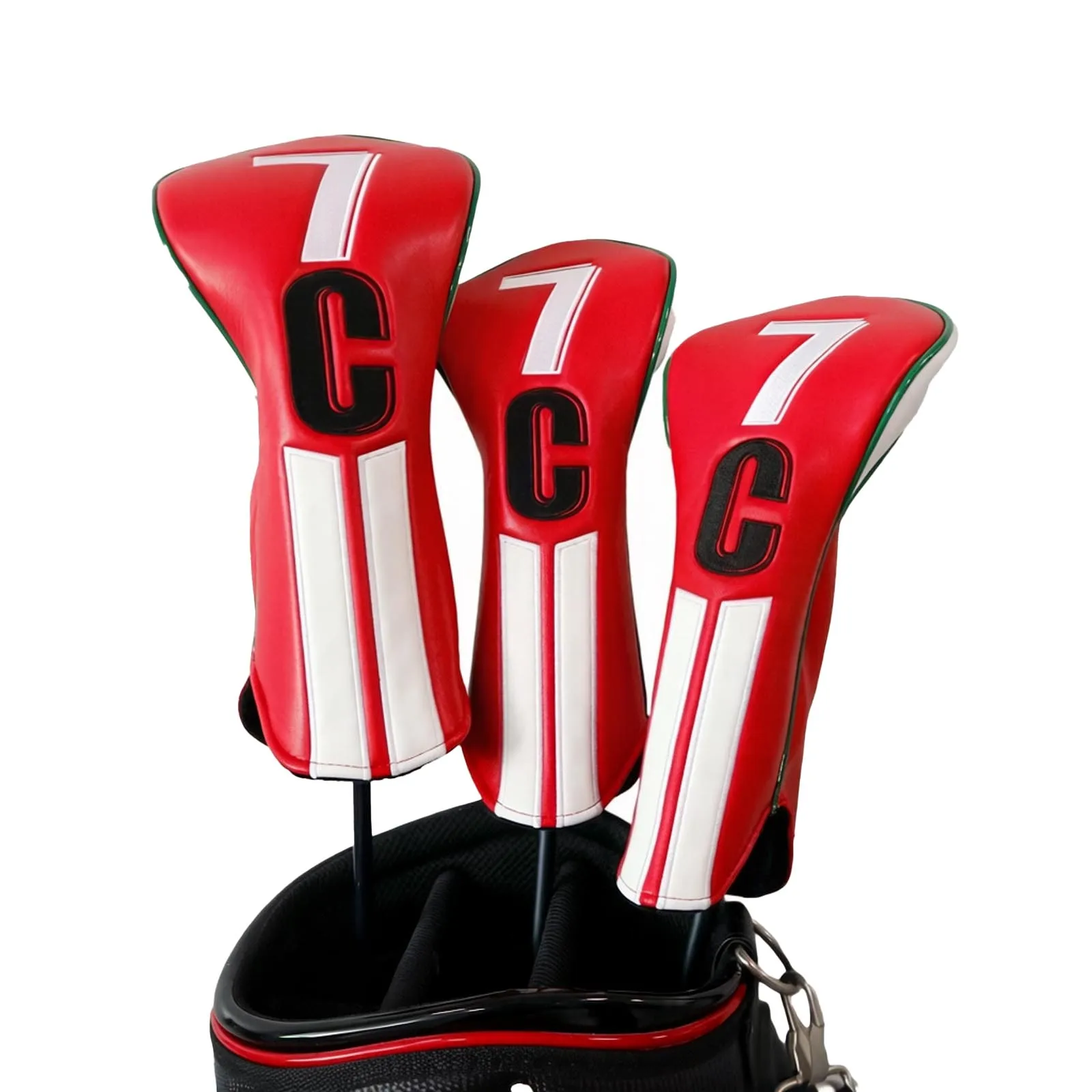 

Letter Number Embroidery Golf Club Head Cover Elastic Back Driver Fairway UT Protective Headcover for Golfing Training