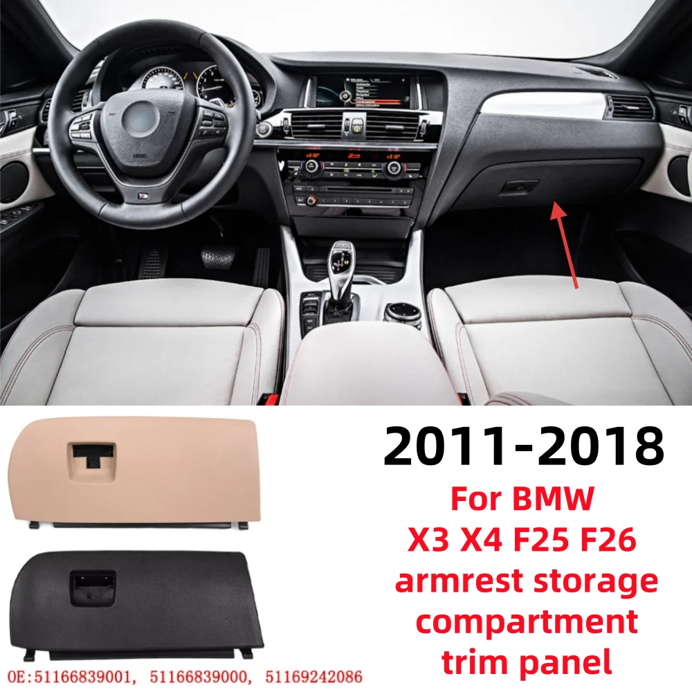 

For BMW X3 X4 F25 F26 2011-2018 Car Passenger Handrail Storage Box Panel Decorative Cover OE: 51166839000