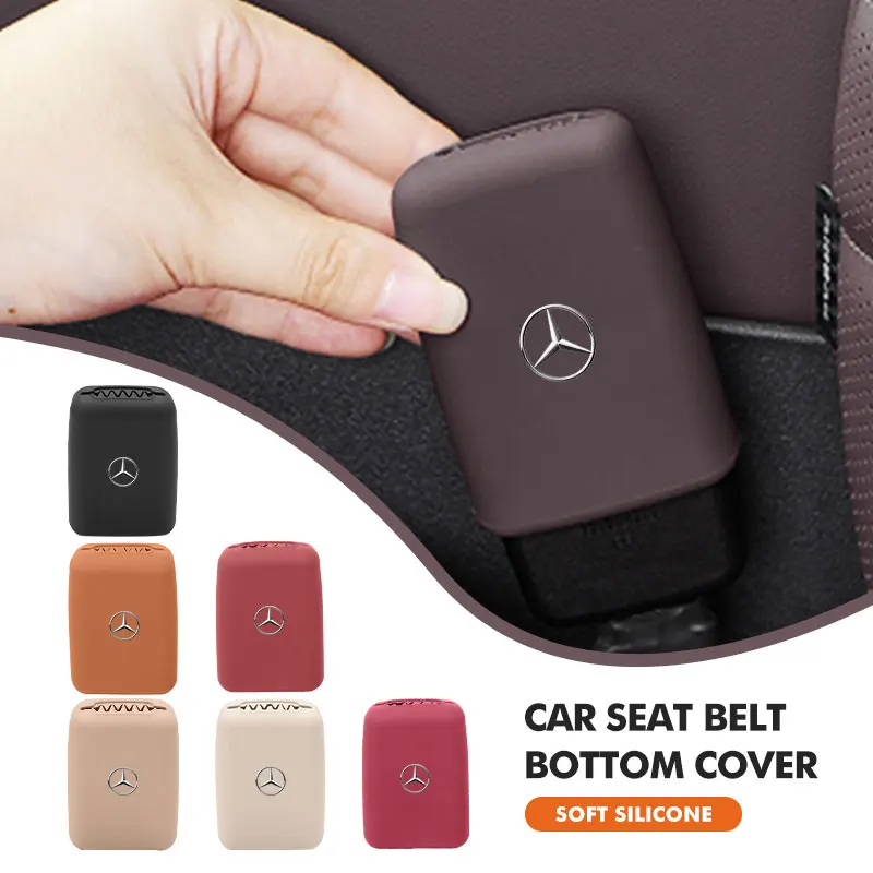 Capa Protetora Anti-Risco para Fivela de Cinto de Segurança de Carro Mercedes Benz Acessórios de Interior C180 C300 W124 W176 W177 C200