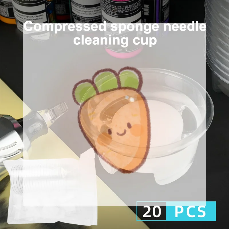20 قطعة الوشم المتاح تراجع رغوة الإسفنج قبعات الكؤوس ل إبرة الوشم و تلميح خرطوشة تراجع رغوة تنظيف كوب الوشم لوازم #1