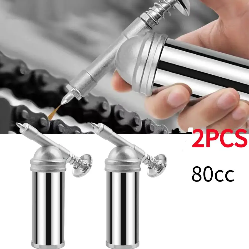 

2pcs 80cc Capacity Output Pressure Oiler 1000PSI Mini Grease Gun Machine Grease Gun Injector for Greasing Small Accessories