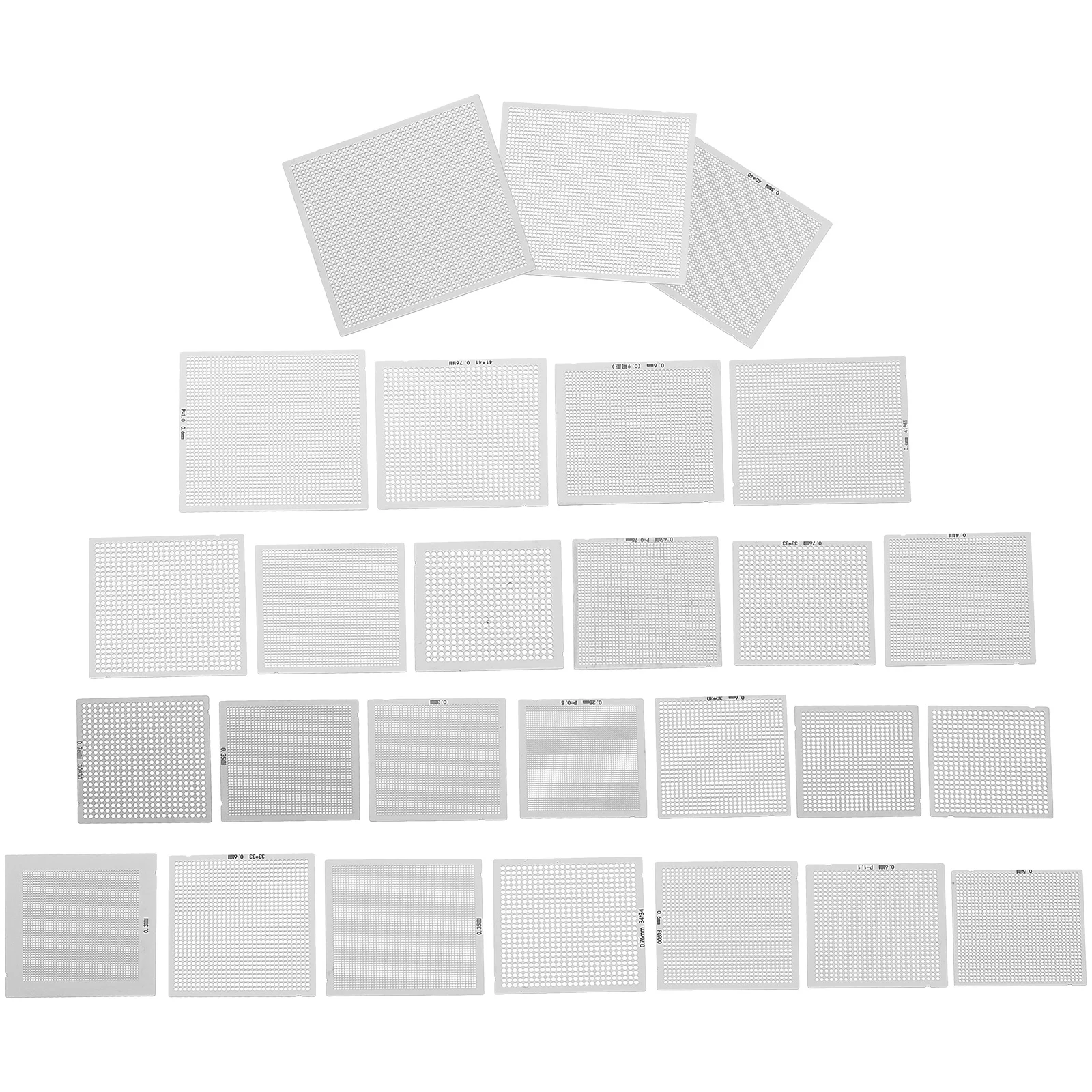 

1Set Reballing Template Precision Metal Stencils for Laptop Desktop Chip Repair Rework Station Net for Soldering