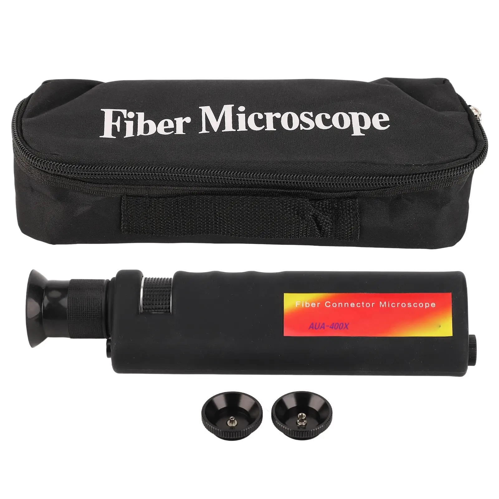 400X Handheld Fiber Optic Microscope with Rubber  - for sc FC ST LC FTTH Tool for Accurate Optical Fiber Inspection