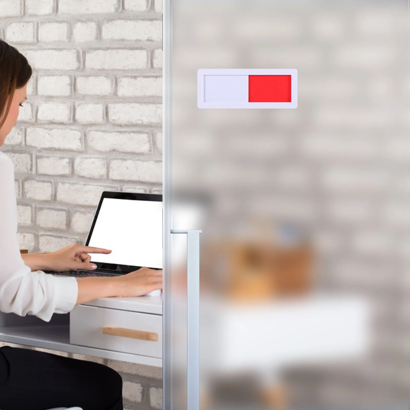 

4 pcs Door Sign Office: Vacant Occupied Slider For Restroom Meeting Conference Room In Use Available Not Disturb Indicator