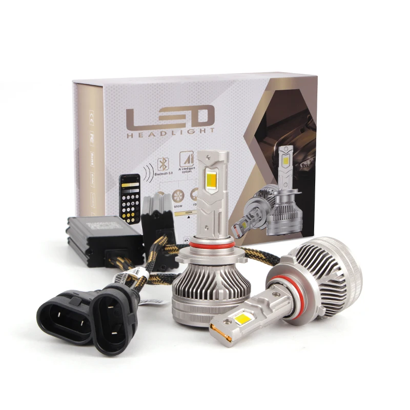 

Plug/Play Трехцветная светодиодная фара H11 HB3 9005 Желтый белый 4300K 3000K 6000K 3 цвета фара-вспышка 881 H1 H4 H7